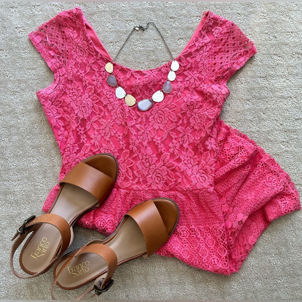 Bar III lace and crochet dress